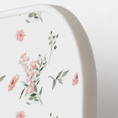 Wasserfarbe Rosa Rosen mit Schmetterlingen Pickleball Schläger (Linke Seite)