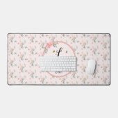 Wasserfarbe Rosa Rosen mit Schmetterlingen Schreibtischunterlage (Tastatur & Maus)