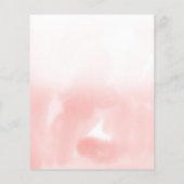 Wasserfarbe Rosa Schlichte elegante Hochzeit (Rückseite)