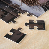 Wasserfarbe Rosa Shabby Chic Weihnachtspuzzle Puzzle (Seite)