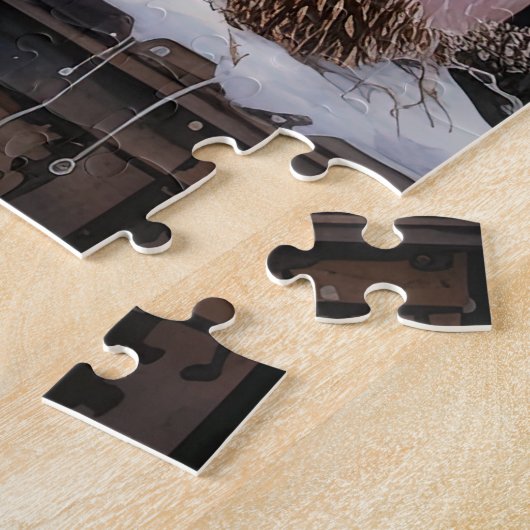 Wasserfarbe Rosa Shabby Chic Weihnachtspuzzle Puzzle (Seite)