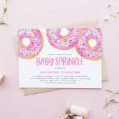 Wasserfarbe Rosa Sprinkle Donuts Baby Sprinkle Einladung