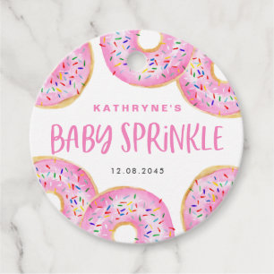 Wasserfarbe Rosa Sprinkle Donuts Baby Sprinkle Geschenkanhänger