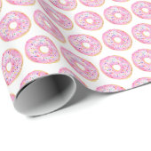 Wasserfarbe Rosa Sprinkle Donuts Muster Geschenkpapier (Rolleneckpunkt)