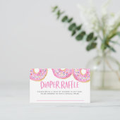 Wasserfarbe Rosa Sprinkle Donuts Windeln Raffel Sp Begleitkarte (Stehend Vorderseite)