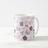 Wasserfarbe Rosa Weihnachten Niedlich Girl Kaffeetasse (VorderseiteRechts)