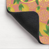 Wasserfarbe Rosa Zitrone Frucht Personalisiert Mousepad (Ecke)