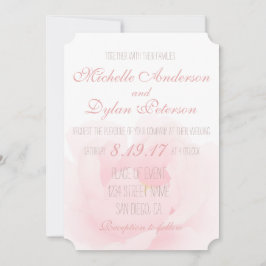 Wasserfarbe Rosafarben Peony Einladung