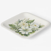 Wasserfarbe Rose Bouquet Pappteller (Gewinkelt)