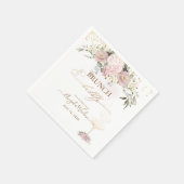 Wasserfarbe Rose Brunch Bubbly Napkins Serviette (Ecke)