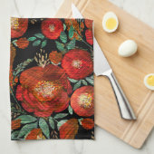 Wasserfarbe, Rose. Geschirrtuch (Viertel Falte)