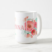 Wasserfarbe, Rose. Kaffeetasse (VorderseiteRechts)