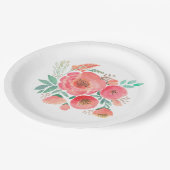 Wasserfarbe, Rose. Pappteller (Schrägansicht)