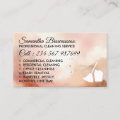 Wasserfarbe Rosegold Reinigung Frau Janitorial Visitenkarte (Vorderseite)