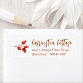 Wasserfarbe Rosehips Weihnachten. Rücksendeadresse (Insitu)