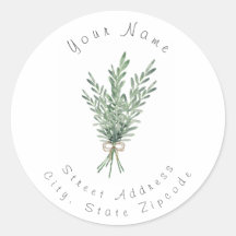 Wasserfarbe Rosemary Bouquet mit Jute Bow