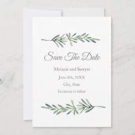 Wasserfarbe Rosemary Save the Date