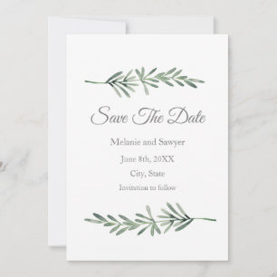 Wasserfarbe Rosemary Save the Date
