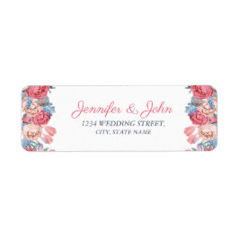 Wasserfarbe Rosen Chic Hochzeitsstimmung Rücksende