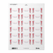 Wasserfarbe Rosen Chic Hochzeitsstimmung Rücksende Adressaufkleber (Vorne)