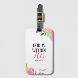Wasserfarbe Rosen Girly Faith Gepäckanhänger