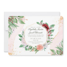 Wasserfarbe Rosen & Grüne Virtual Wedding