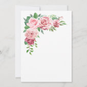 Wasserfarbe Rosengarten Taufe Rosengarten Einladung (Rückseite)