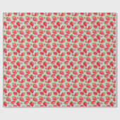 Wasserfarbe Rot Abstrakt Strawberry Geschenkpapier (Flach)