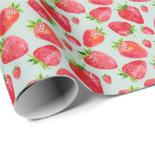 Wasserfarbe Rot Abstrakt Strawberry Geschenkpapier (Rolleneckpunkt)