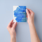 Wasserfarbe Rot Elegante Moderne Hochzeit Einladun Flyer (Gruppe)