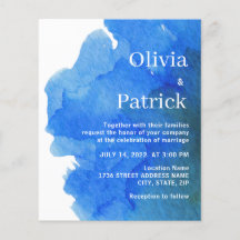 Wasserfarbe Rot Elegante Moderne Hochzeit Einladun