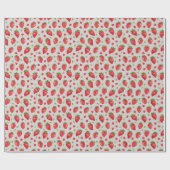 Wasserfarbe Rot Niedlich Strawberry Geschenkpapier (Flach)