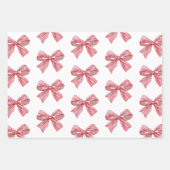 Wasserfarbe Rot und Weiß Streifen Geschenkpapier Set (Vorderseite 2)