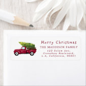 Wasserfarbe-Rot-Weihnachts-LKW-Rücksendeadresse (Insitu)
