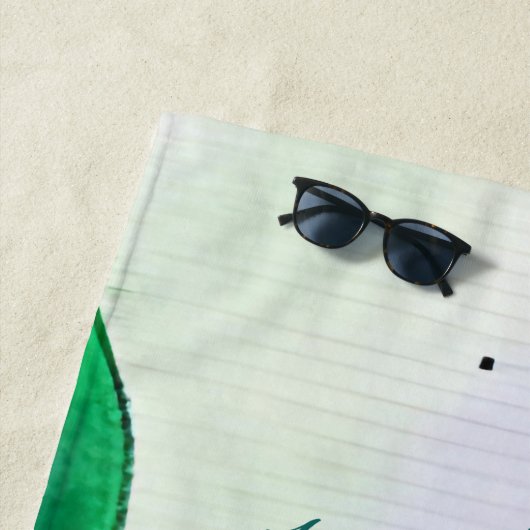 Wasserfarbe Rote Blüten Strandtuch (Beispiel)