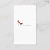 Wasserfarbe Rote Ferse Stiletto Visitenkarte (Rückseite)