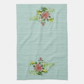 Wasserfarbe Rote Gerbera Daisy w/ Grüne Geschirrtuch (Vertikal)