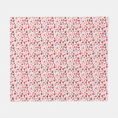 Wasserfarbe Rote Herzen Valentinstag Fleecedecke (Vorderseite (Horizontal))