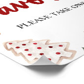 Wasserfarbe Roter Winter Niedliche Weihnachtsfavor Poster (Ecke)