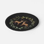 Wasserfarbe-Rotwild-Papier-Teller Pappteller (Schrägansicht)