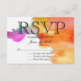 Wasserfarbe RSVP Karte