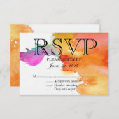 Wasserfarbe RSVP Karte (Vorne/Hinten)