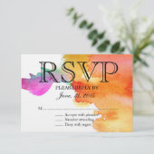 Wasserfarbe RSVP Karte (Stehend Vorderseite)