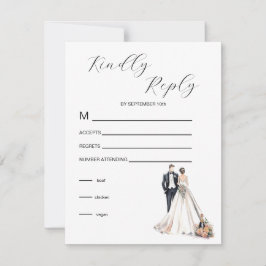 Wasserfarbe RSVP Karte