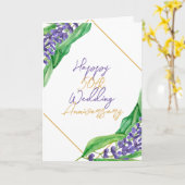 Wasserfarbe Rustikale 50. Hochzeitstag Karte (Gelbe Blume)