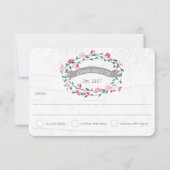 Wasserfarbe Rustikale Blumengarten RSVP Karte (Vorderseite)