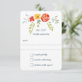 Wasserfarbe Rustikale Blumengarten RSVP Karte (Stehend Vorderseite)