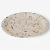 Wasserfarbe Rustikale Blütenbiene Moderne Pappteller (Schrägansicht)