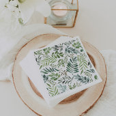 Wasserfarbe Rustikale botanische Blätter Serviette