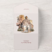 Wasserfarbe Rustikale Brauerei All In One Einladung (Außenbereich)